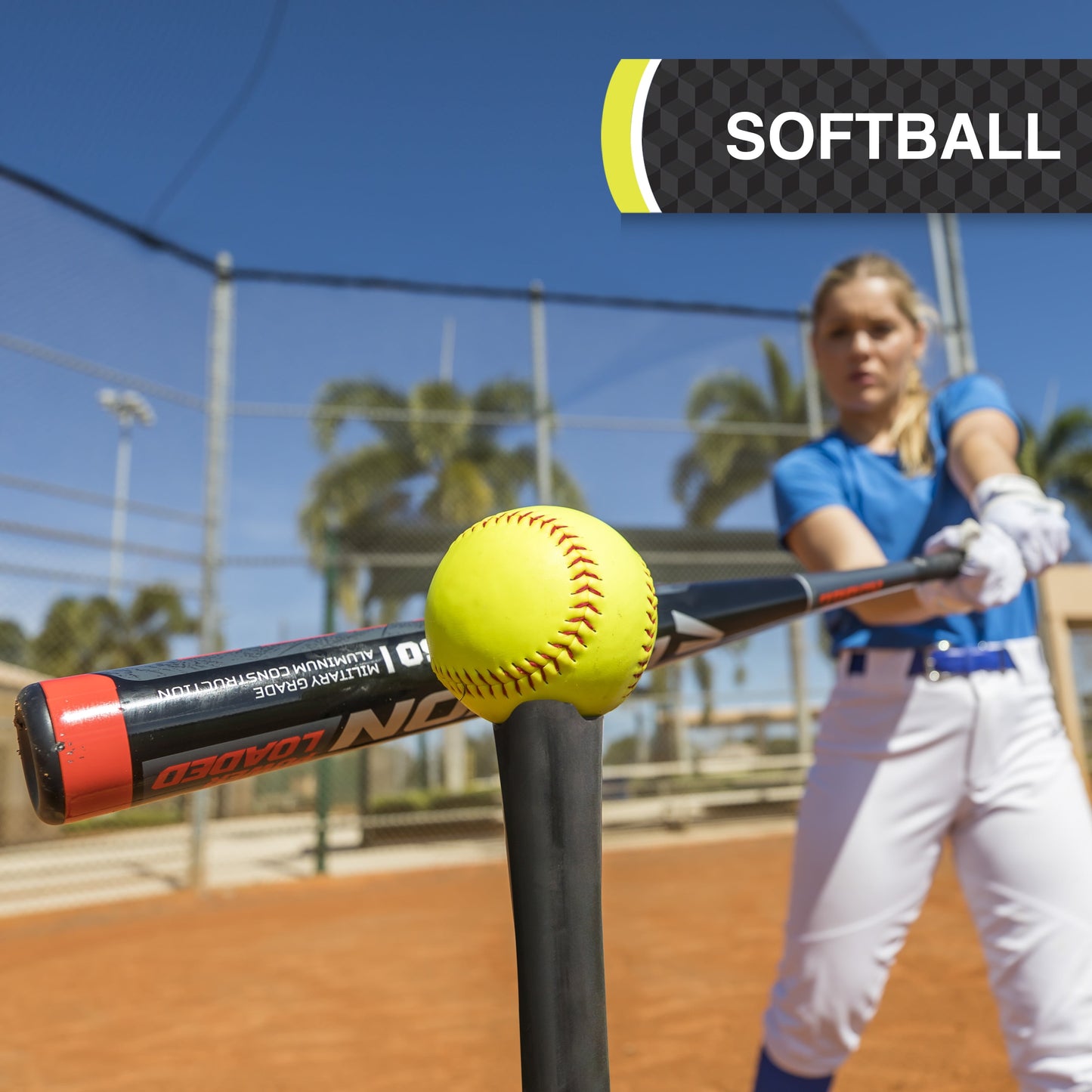 3 Position Baseball Batting Tee for Baseball, Fully Adjustable, Steel Tripod Base - Height Adjusts from 25 In. to 35 In. High - 17 In. Wide Base