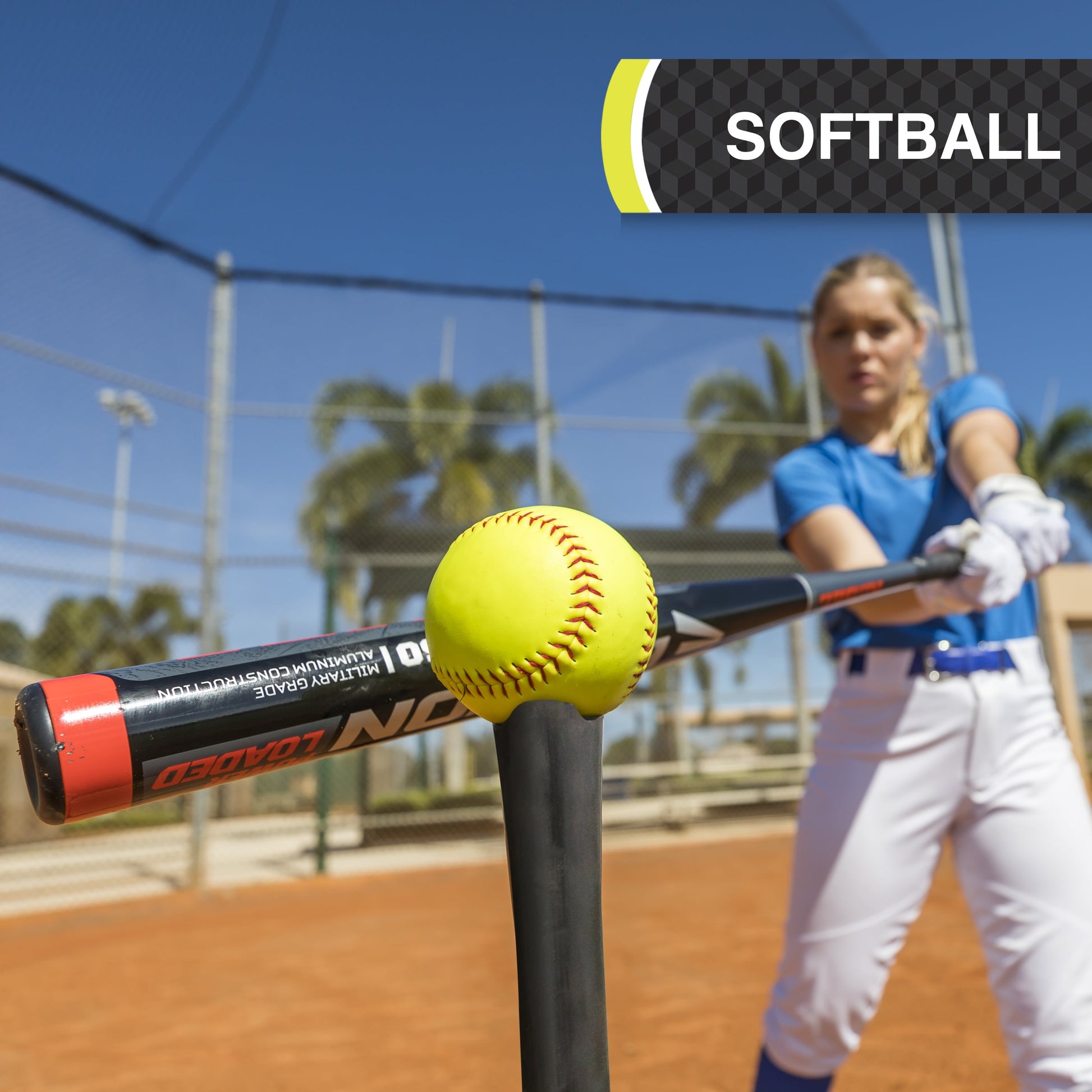 3 Position Baseball Batting Tee for Baseball, Fully Adjustable, Steel Tripod Base - Height Adjusts from 25 In. to 35 In. High - 17 In. Wide Base