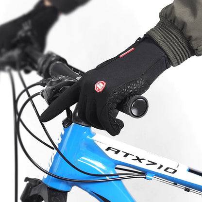 Heated Winter Gloves Touch Screen Riding Motorcycle Sliding Waterproof Sports Gloves with Fleece