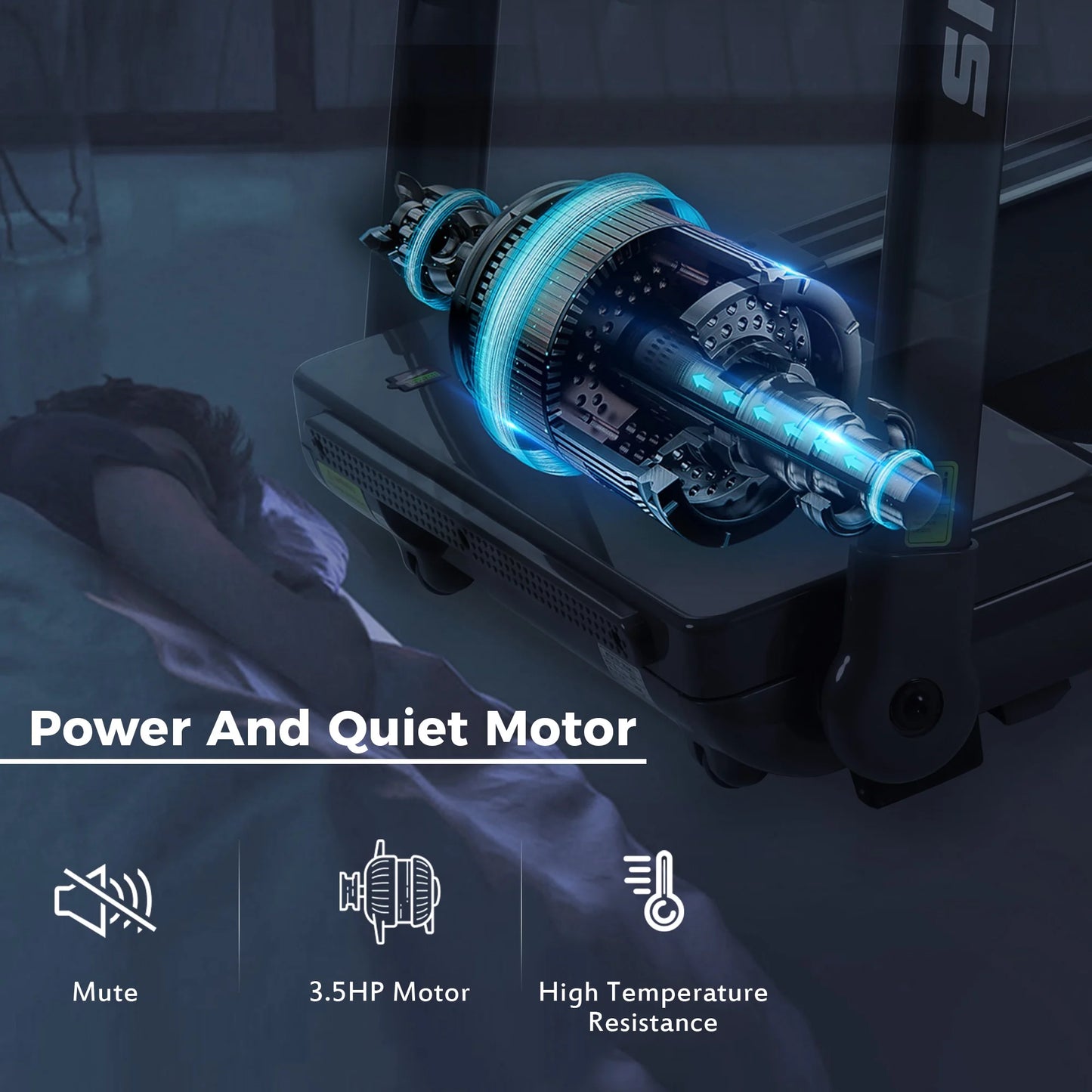 Folding Electric 3.5HP Treadmill Medium Running Machine Motorised Gym 330Lbs Treadmill Foldable for Home Gym Fitness Workout Jogging Walking,Electric Motorized Power 14KM/H