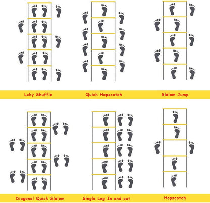 Pro Speed & Agility Training Set—Includes 12 Rung 20Ft Adjustable Agility Ladder