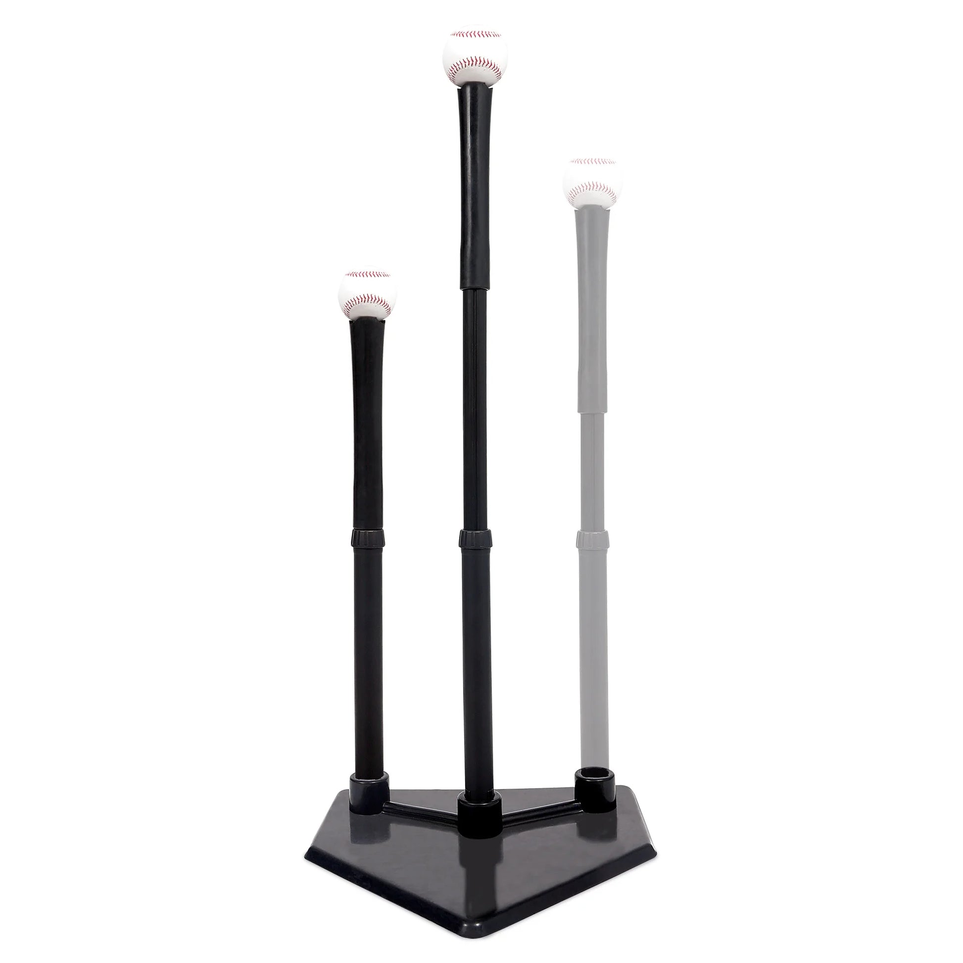 3 Position Baseball Batting Tee for Baseball, Fully Adjustable, Steel Tripod Base - Height Adjusts from 25 In. to 35 In. High - 17 In. Wide Base