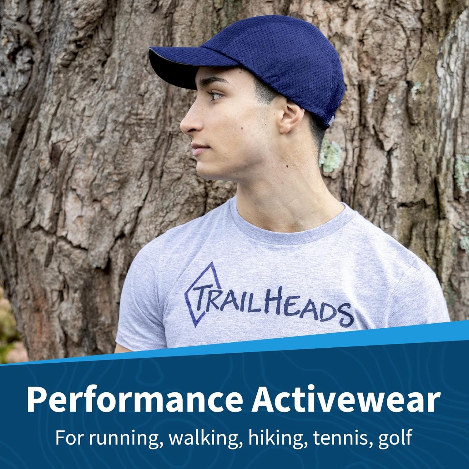 Performance Mens Running Hat - Lightweight, Quick Dry Workout Hats for Men - Athletic Sports Cap for Tennis, Gym